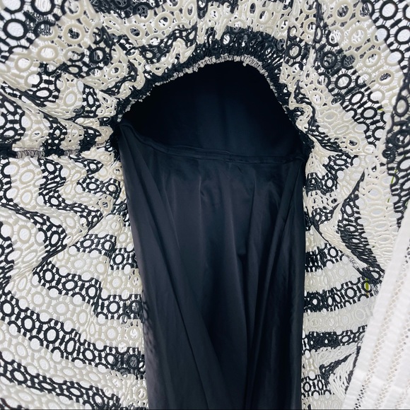 ALEXIS midi dress black white laced T-shirt dress bouffant prom formal casual - Picture 7 of 16